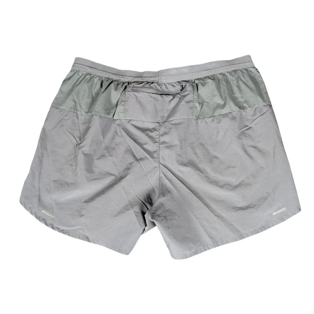Nike Running Grey Ripstop Athletic Shorts Mesh Panels Pockets Men's Training